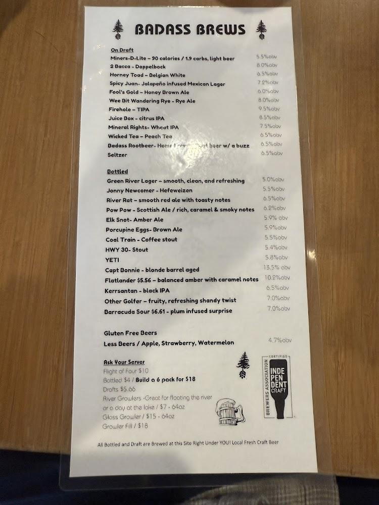 Badass Brews Menu image 2